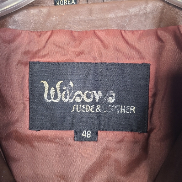 Vintage 70's Cafe Racer Moto Leather Jacket Wilson's Brown Fits Size 44 - Picture 8 of 16